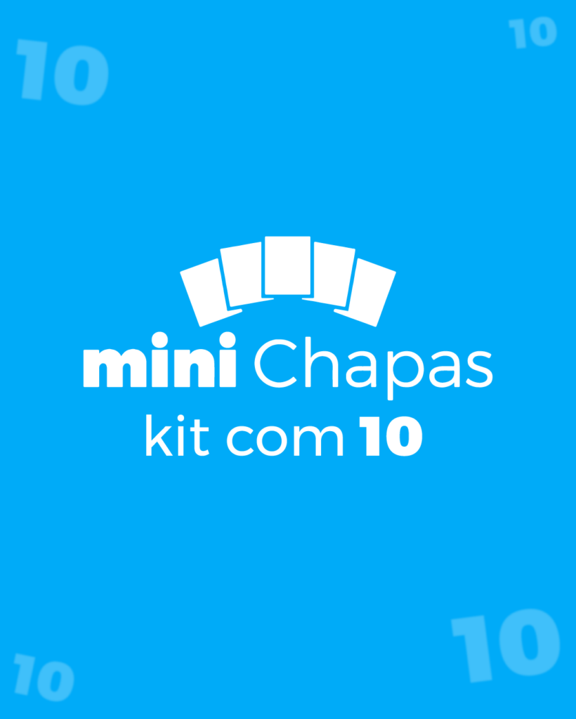 Kit 10 mini Chapas Acrílico